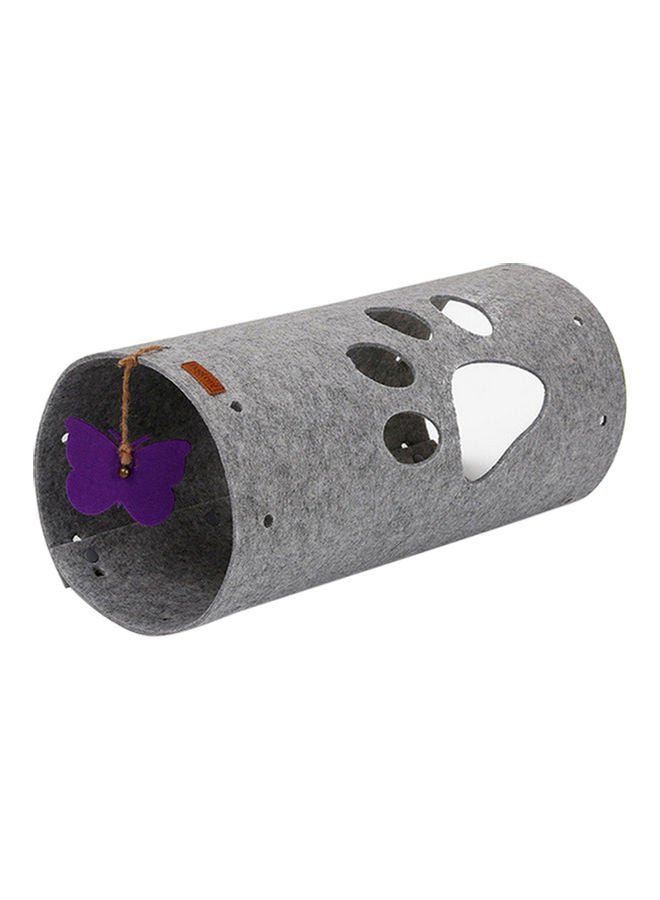 Generic - Cats Tunnel Mat With Catnip Hanging Toys Pets Interactive Playing Tube Funny Hiding DIY Rug House For Kittens Puppies grey 46.00 x 20.00 x 20.00cm - Image 1