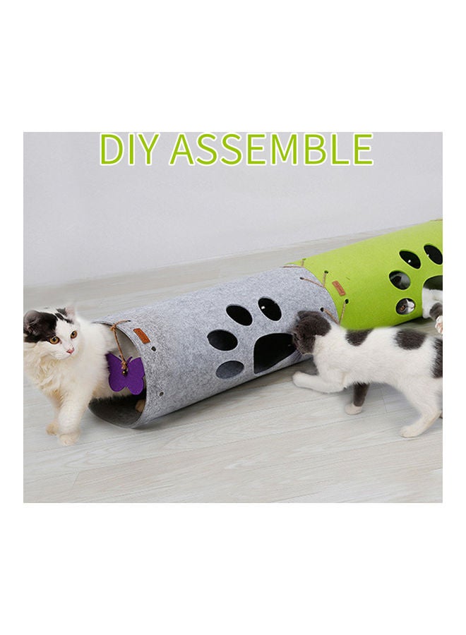Generic - Cats Tunnel Mat With Catnip Hanging Toys Pets Interactive Playing Tube Funny Hiding DIY Rug House For Kittens Puppies grey 46.00 x 20.00 x 20.00cm - Image 1