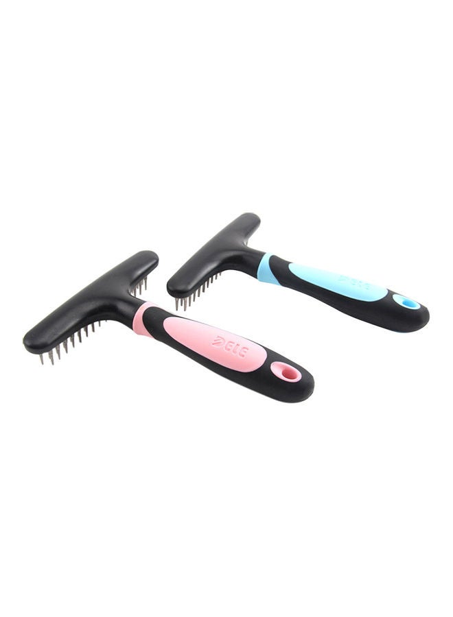 Generic Pet Dog Cat Comb Pet Grooming Brush Rake Tool Remover Hair Shedding Tool For Home Daily Use Portable blue 23.50 x 4.00 x  14.00cm  - Image 5