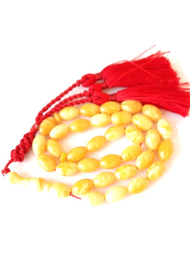 ميركال إمبراير سبحة صلاة بخرز بشكل بيضاوي مصنوع من رمل الكهرمان - Image 2