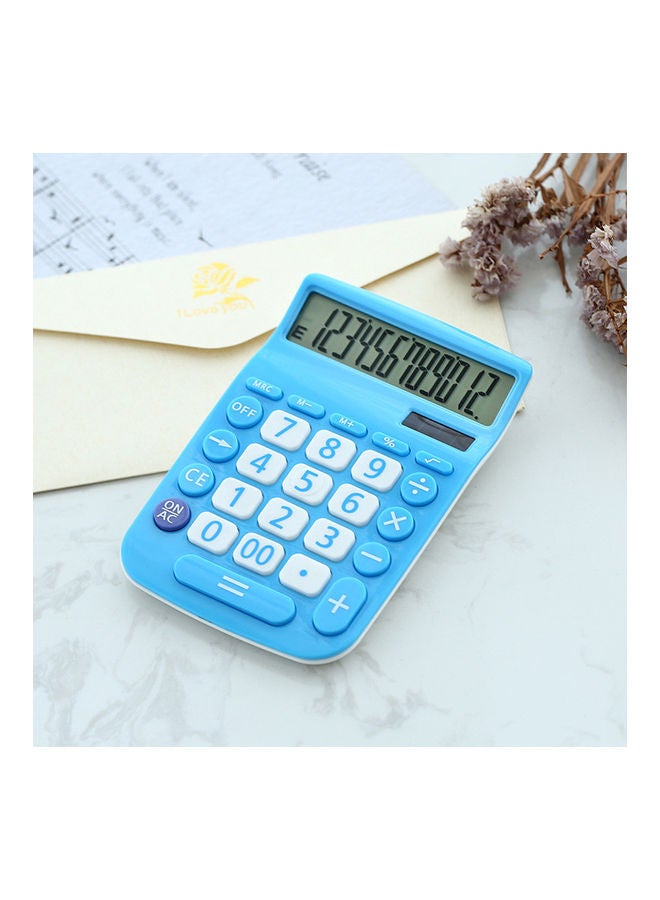 Generic Portable Solar Calculator Blue  - Image 2