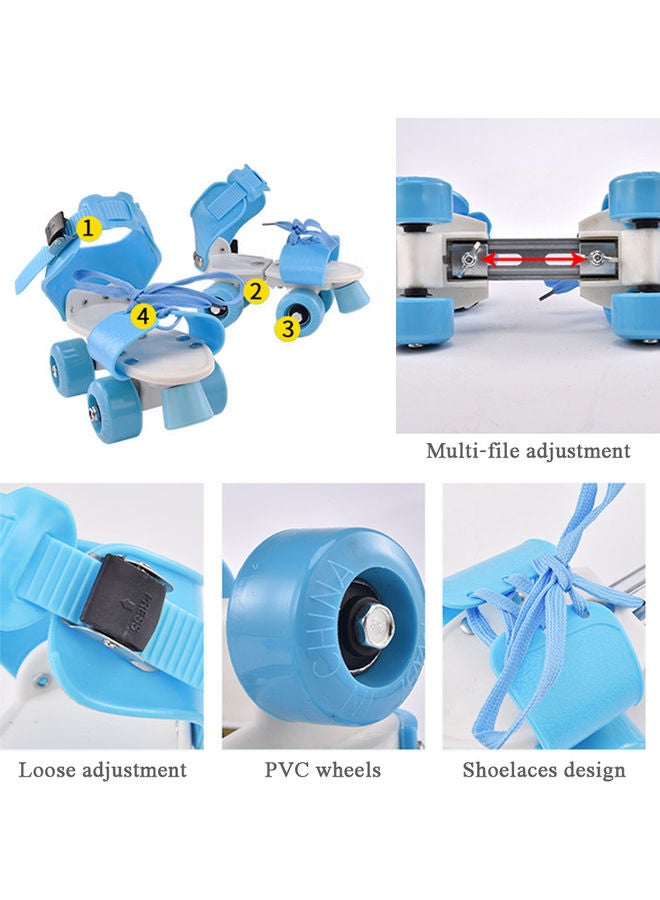 Adjustable Double Wheel Roller Skating Shoes