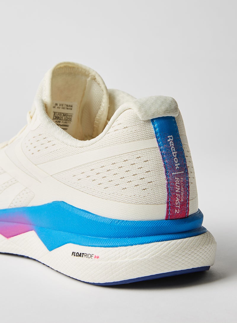 Reebok - Floatride Run Fast 2.0 Lace Up Training Shoes CHALK/PROPNK/HORBLU - Image 1