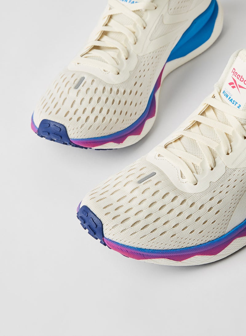 Reebok - Floatride Run Fast 2.0 Lace Up Training Shoes CHALK/PROPNK/HORBLU - Image 1