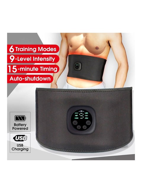 USB Rechargeable EMS Fitness Trainer Belt 21x3.4x15cm