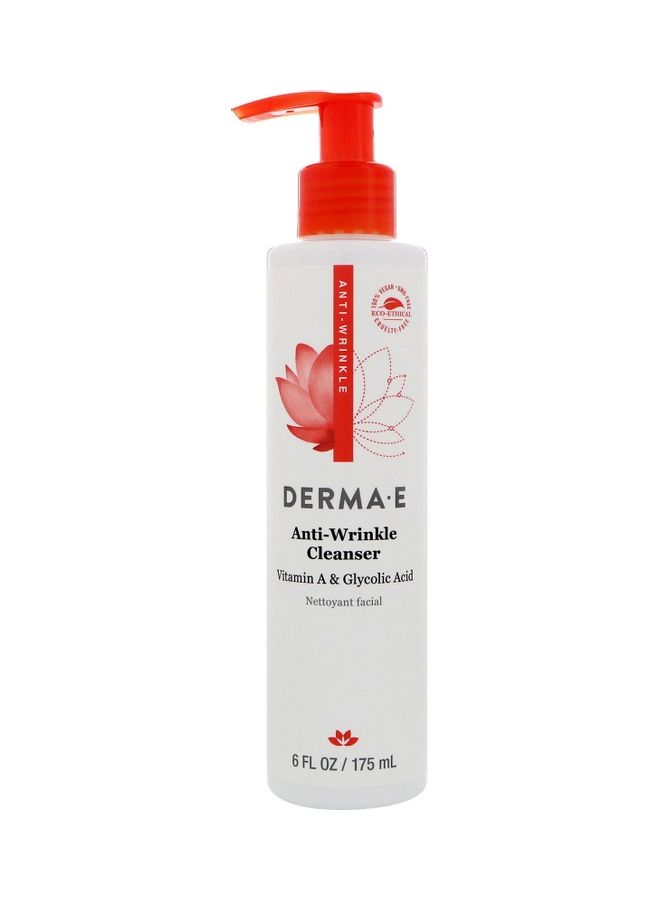 derma-e Anti-Wrinkle Cleanser Vitamin A Glycolic Acid 175grams