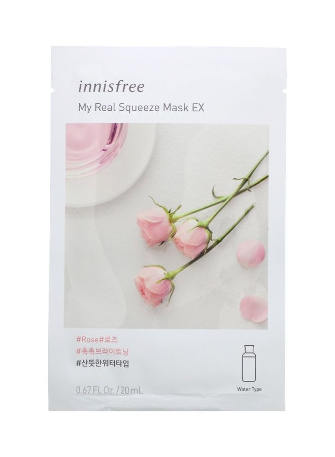 innisfree - My Real Squeeze Mask EX Rose 1 Sheet 20ml - Image 1