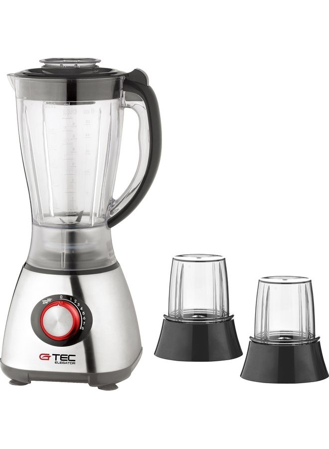 G-Tec - Elegator Electric Blender With 2 Mills 1.5 L 500.0 W G021-PBS Silver/Black - Image 1