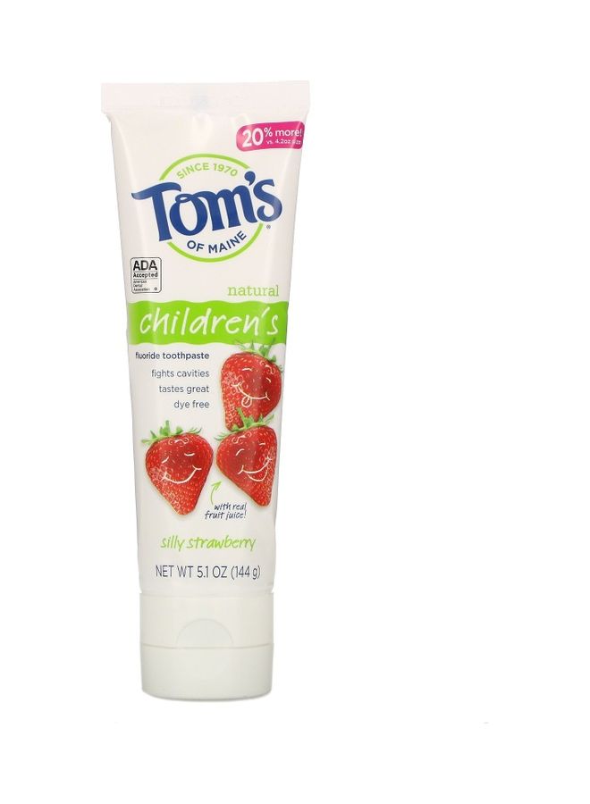 Tom's of Maine Children's Fluoride Toothpaste Silly Strawberry  5.1 oz (144 g) Multicolour 144grams
