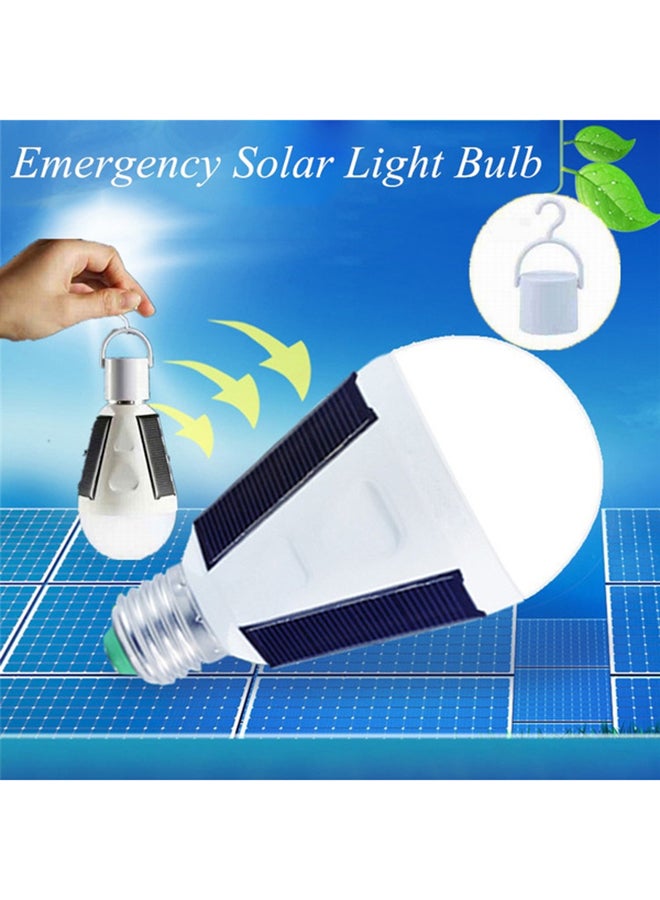 Generic 7W LED IP65 Rechargeable Solar Emergency Bulb With Hook White  - Image 5