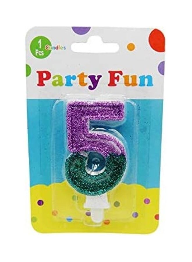 بارتي فن شمعة للحفلات على شكل رقم 5 2بوصة
