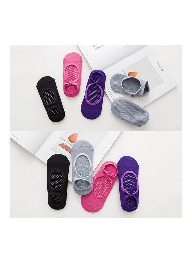 Generic Elastic Cotton Exercise Yoga Pilates Socks 25cm  - Image 4