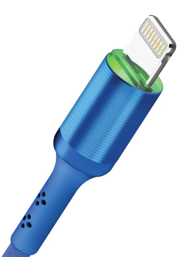 جي تايد إكستريم كابل شحن Lightning مع مصباح LED من سلسلة جلوينج طراز Exc37 أزرق - Image 2