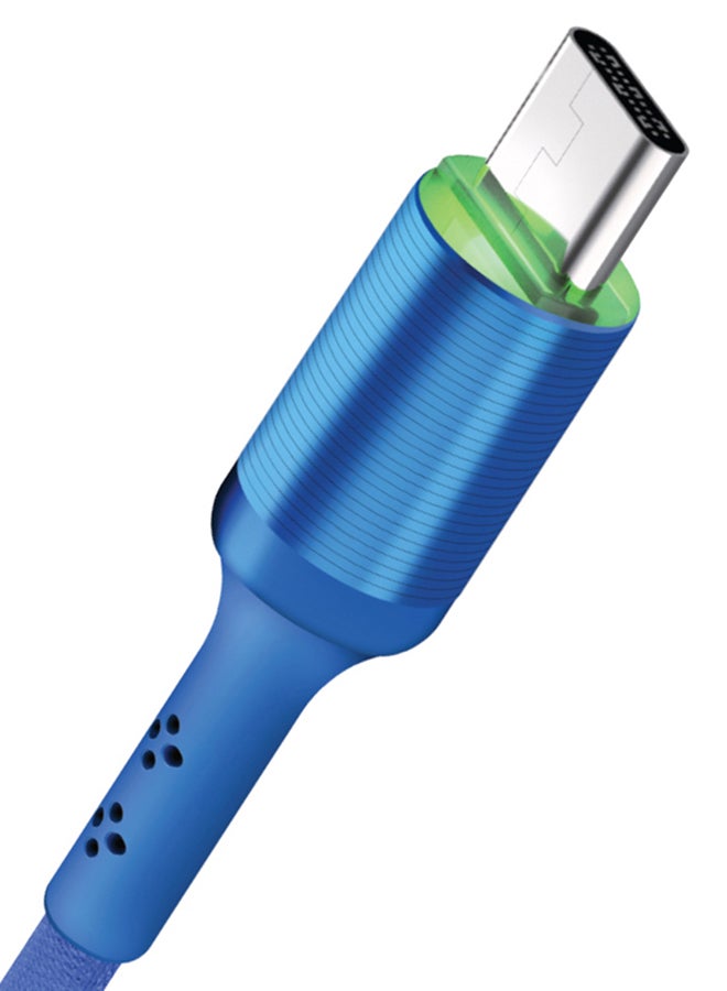 جي تايد إكستريم كابل شحن بمنفذ USB Type C مزود بإضاءة LED من سلسلة جلوينج طراز EXC36 أزرق - Image 2