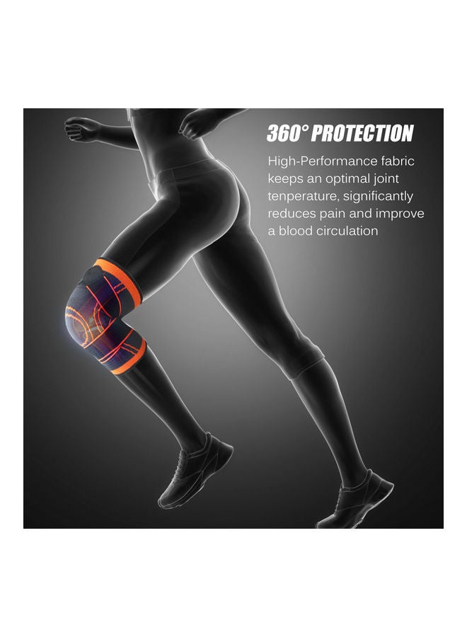 دعامة ضغط للركبة لحماية المفاصل أثناء الركض وركوب الدراجات وكرة السلة مقاس وسط 20x1x12سم - Image 4