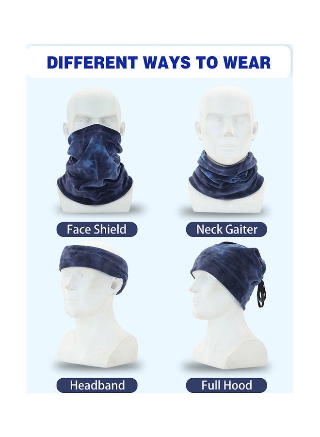 Neck Gaiter Tie-dye Adjustable Thermal Face Cover Scarf Balaclava Hood Neck Warmer For Skiing Motorcycling Outdoor Sports 14*2*12cm