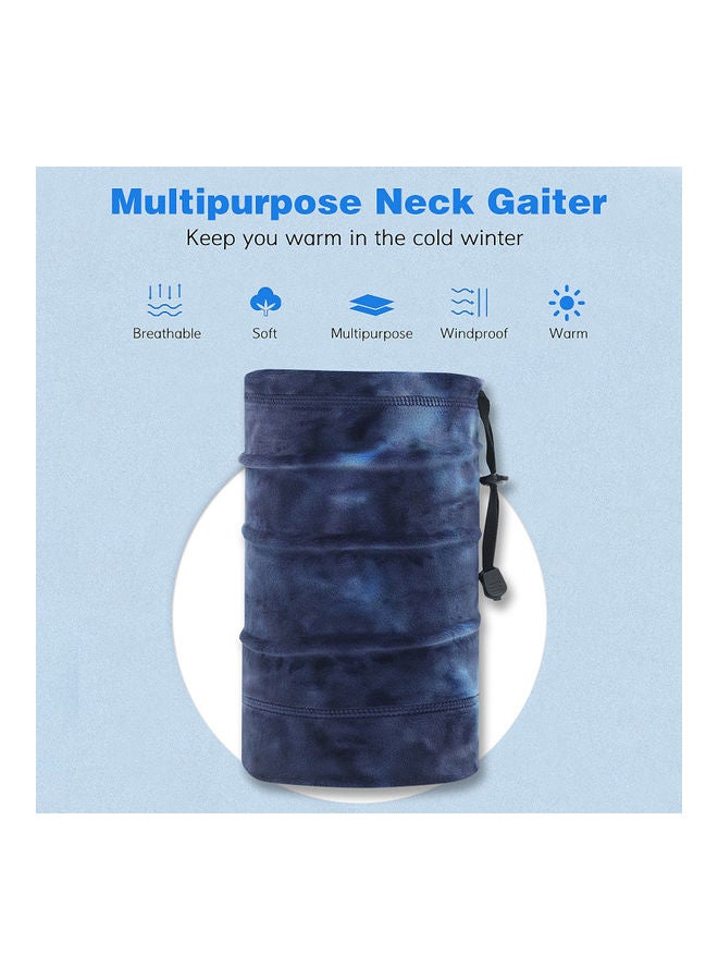 Neck Gaiter Tie-dye Adjustable Thermal Face Cover Scarf Balaclava Hood Neck Warmer For Skiing Motorcycling Outdoor Sports 14*2*12cm