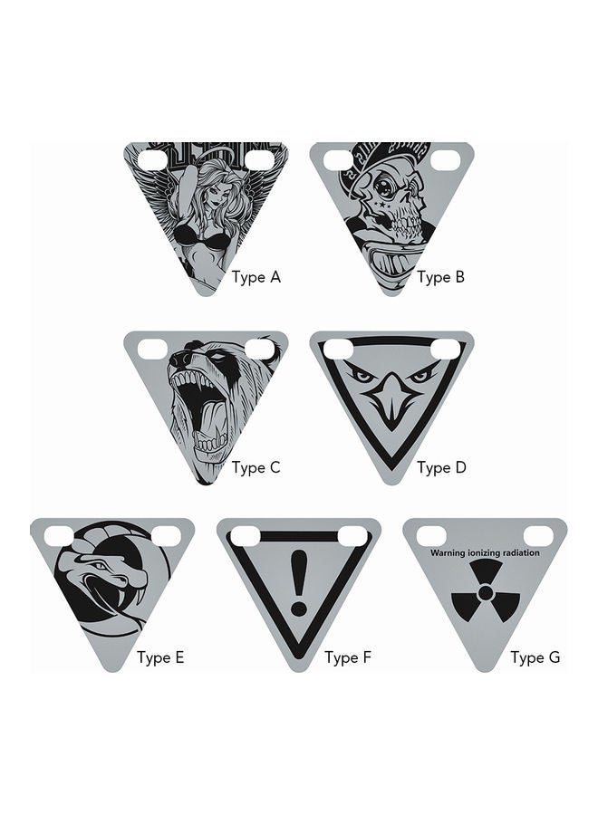 Pack of 3 Cycling Reflective Sign Bicycle Warning Triangle Reflector Night  Magnetic Stickers for Running Riding Outdoor Sports 6.7x1x6.3cm