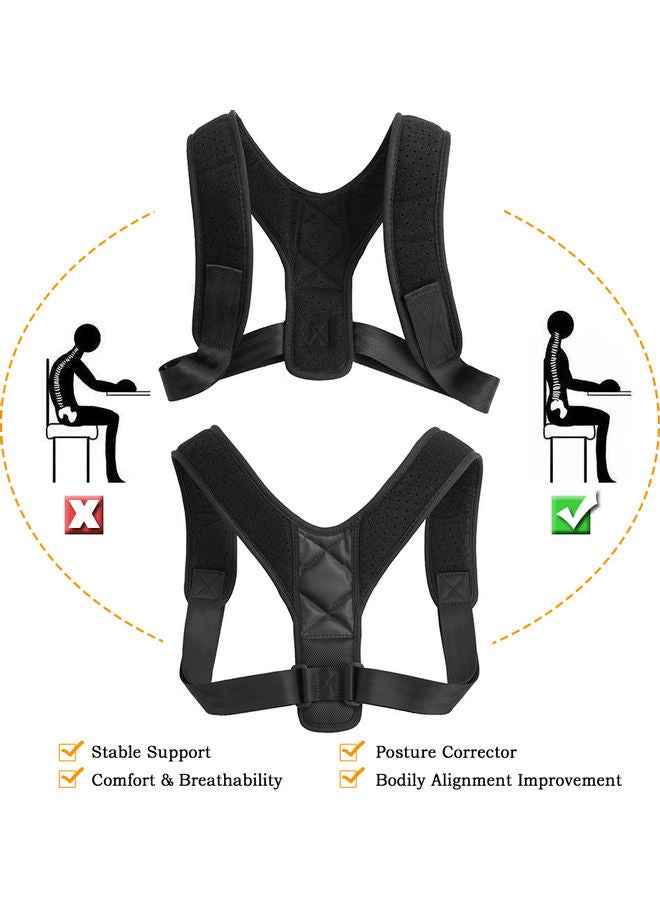 Generic Posture Corrector with Shoulder Pads Men Women Adjustable Back Trainer Shoulder Straps Back Brace Support 25x6x17cm  - Image 5