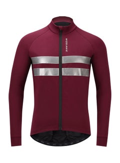 Generic Men Cycling Jersey Set Long Sleeve Thermal Fleece Winter Bike Jacket and 3D Padded Bib Pants Tights L  - Image 2