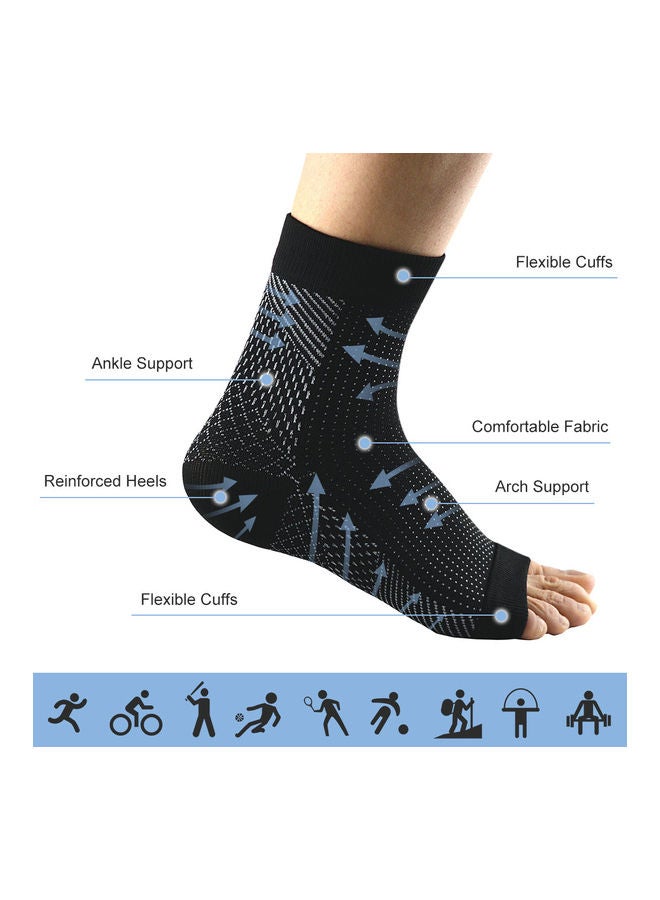 Generic Foot Sleeves Men Women Compression Socks with Arch Heel Support 2 14.5x2x11cm  - Image 5