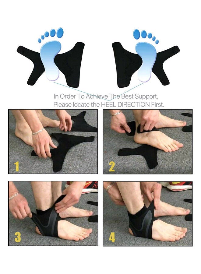 دعامة رياضية مطاطية قابلة للتعديل لحماية الكاحل أثناء ممارسة كرة السلة 15x2x10سم - Image 4