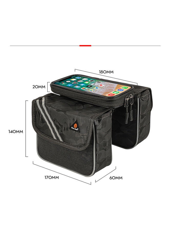 Generic WEST BIKING Cycling Bag Top Front Tube Bag Touchscreen Phone Bag Bicycle Bags 21*7*18cm  - Image 5