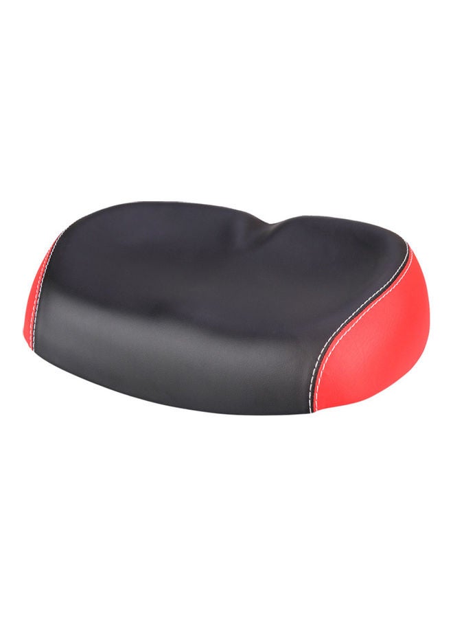 Big Ass Bike Cycling Noseless Saddle Wide Large Soft PU Pad Seat (Black & Red) 26*9*17cm - Image 1