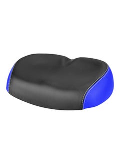 Big Ass Bike Cycling Noseless Saddle Wide Large Soft PU Pad Seat (Black & Blue) 26*9*17cm
