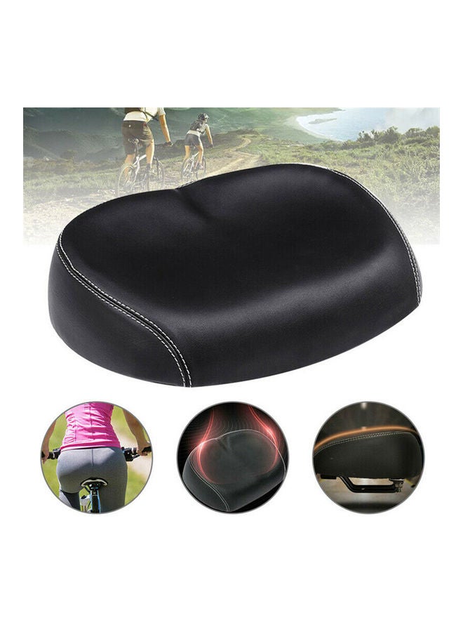 Generic - Big Ass Bike Cycling Noseless Saddle Wide Large Soft PU Pad Seat (Black & Blue) 26*9*17cm - Image 1