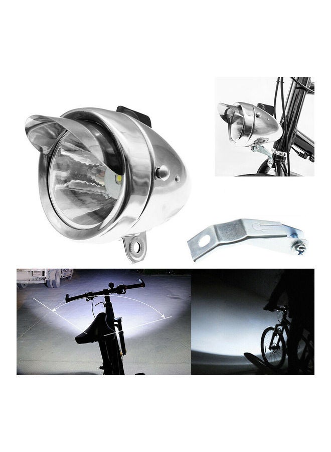 Generic - Classical Chrome Vintage Bike Light Headlight Front Retro Head Lamp 15 x 7.5 x 9cm - Image 1