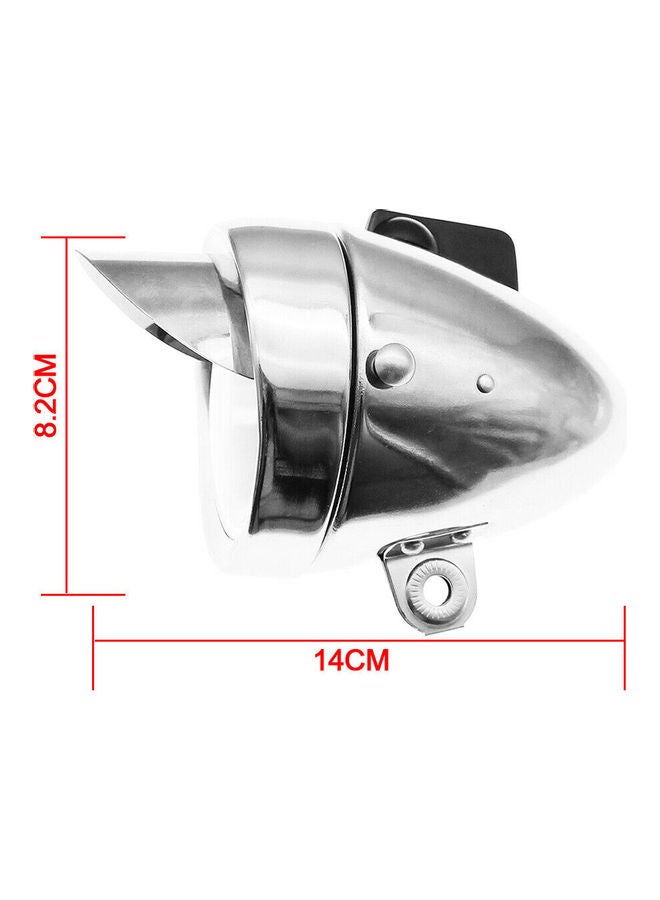 Generic - Classical Chrome Vintage Bike Light Headlight Front Retro Head Lamp 15 x 7.5 x 9cm - Image 1