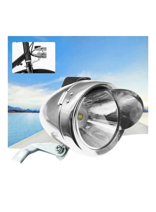Generic - Classical Chrome Vintage Bike Light Headlight Front Retro Head Lamp 15 x 7.5 x 9cm - Image 1
