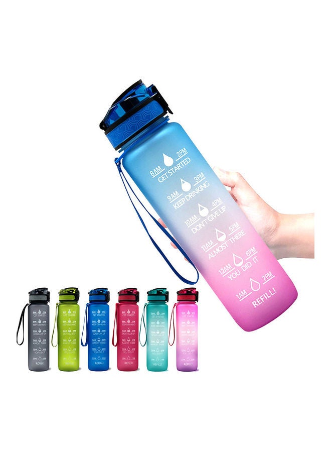 Sports Water Bottle with Time Marker BPA Free & Leak proof Portable Reusable Drinking Kettle Fitness Sport 1L Water Jug for Men Women Kids Student to Camping Office School Gym Workout 29.5*5*7.5cm 29.5*5*7.5cm - v1606055730/N42551813A_6