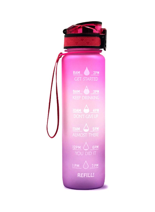 Generic Sports Water Bottle With Time Marker BPA Free & Leak Proof 29.5 x 5 x 7.5cm  - Image 1