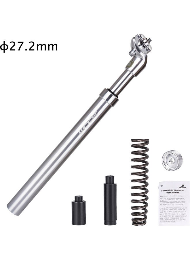 Generic - 27.2 x 350mm/31.6 x 350mm Bicycle Suspension Seatpost MTB Mountain Bike Shock Absorber Seat Post Tube 40 x 6 x 9cm - Image 1