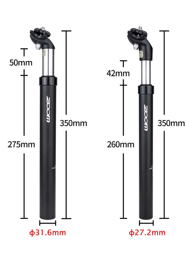 Generic - 27.2 x 350mm/31.6 x 350mm Bicycle Suspension Seatpost MTB Mountain Bike Shock Absorber Seat Post Tube 40 x 6 x 9cm - Image 1