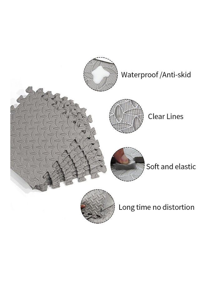 طقم بساط واق للأرضية من مادة إسفنجية مضاد للانزلاق مكون من 12 قطعة مقاس 30 × 30 سم 25 x 10 x 25سم - Image 4