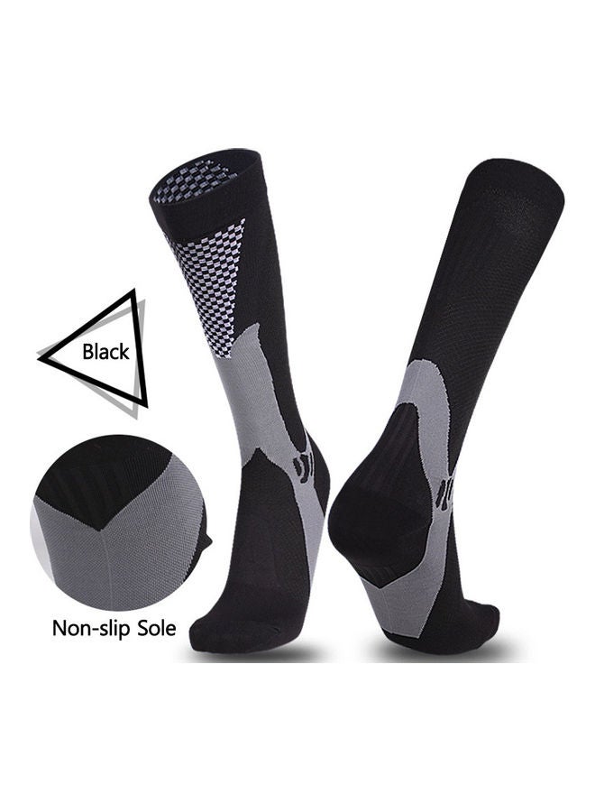 Generic Compression Socks Nursing Performance Socks Sport Socks for Men Women Cycling Running Football 3 Pairs Pack S 21*4*19cm  - Image 2