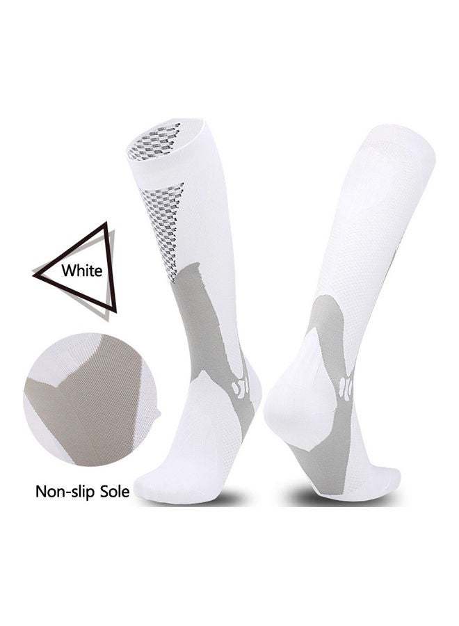 Generic Compression Socks Nursing Performance Socks Sport Socks for Men Women Cycling Running Football 3 Pairs Pack S 21*4*19cm  - Image 5