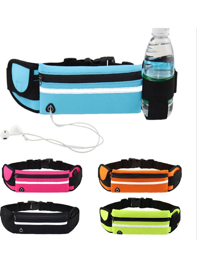 Generic - Running Waist Bag with Bottle Holder Sports Travel Portable Gym Bag Hold Water for Men Women (Rose red) 7.7*0.5*1.2cm - Image 1
