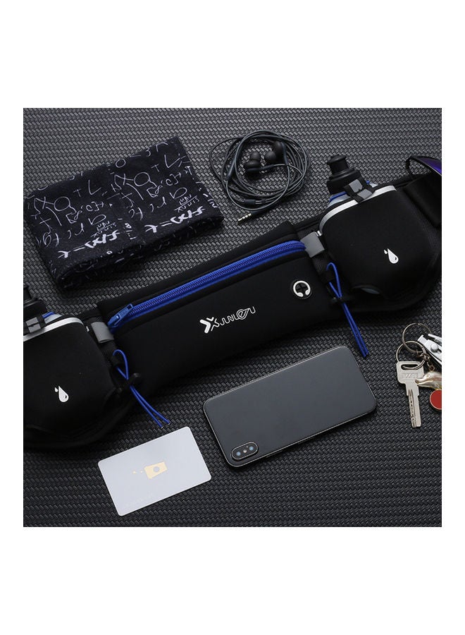 Generic - Waist Bag Running Belt With Water Bottles Blue - Image 1