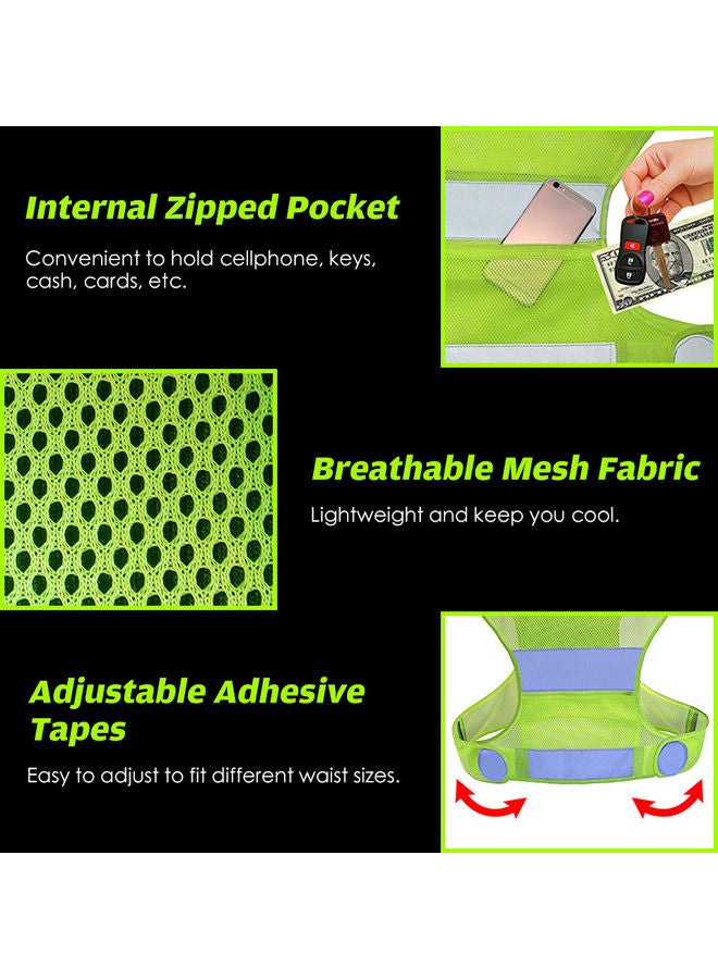 Generic Adjustable High Visibility Reflective Vest With Wrist Arm Bands Safety Gear For Night Cycling Jogging Running 20 x 3 x 15cm  - Image 4