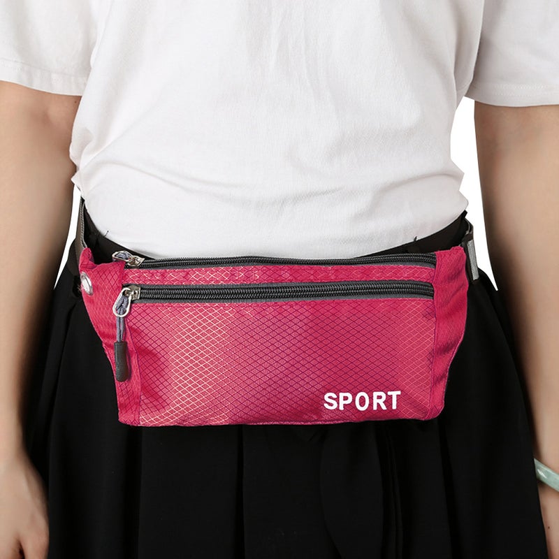 Generic - Fanny Pack Waist Pouch Sport Belt Bag for Waist Chest Hip Bum Lightweight 3 Pockets Outdoor Cycling Hiking Front Bags 13*3*11cm - Image 1