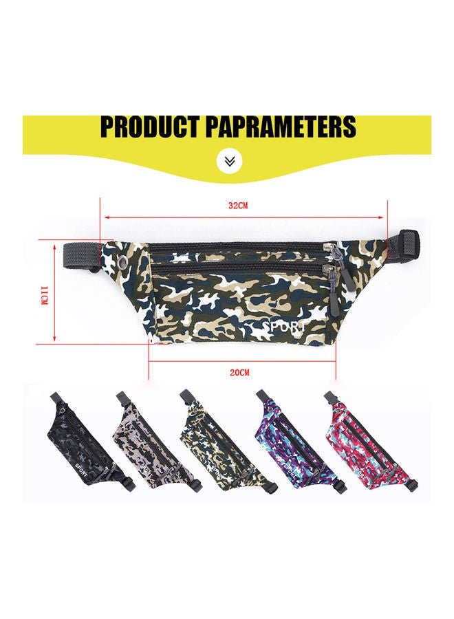 Generic Fashion Women Camouflage Printed Sports Waist Pack Outdoor Mobile Phone Mini Joker Waist Bag Belt Bag Envelope Shoulder Bag 20*2*15cm  - Image 2