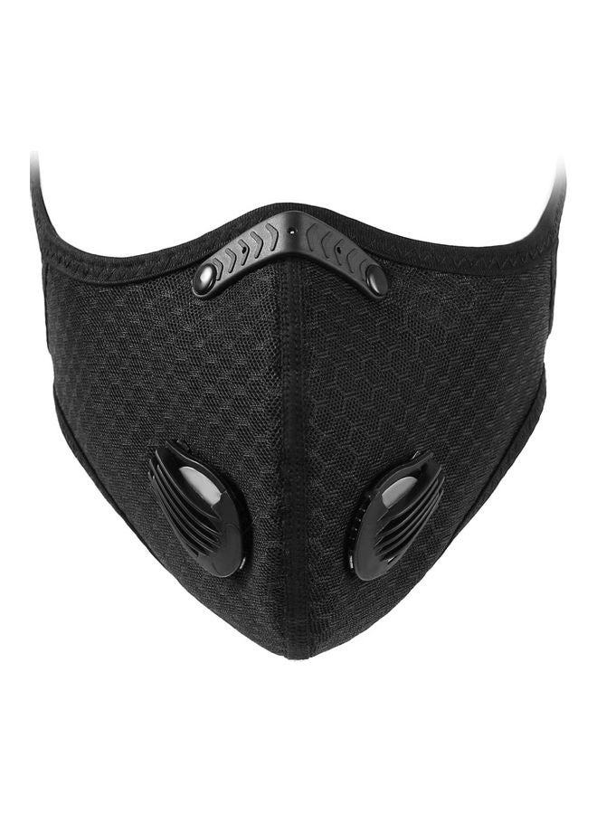 Generic Adults Mouth Mask With Double Valves Active Carbon Filter Adjustable 25*2*20cm  - Image 3