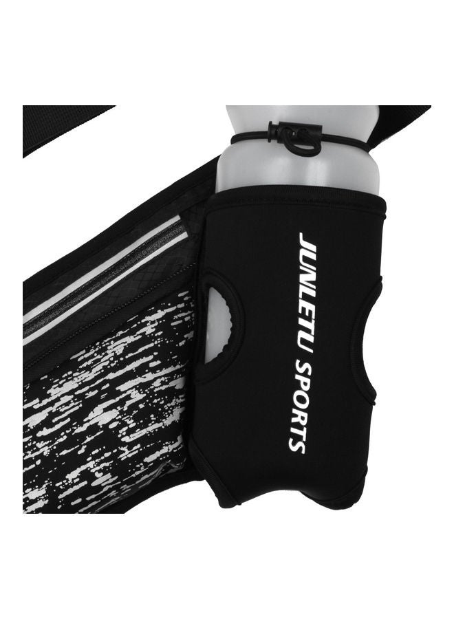 Reflective Running Belt Outdoor Sports Hydration Waist Pack With Water Bottle Holder 26x1.5x13cm