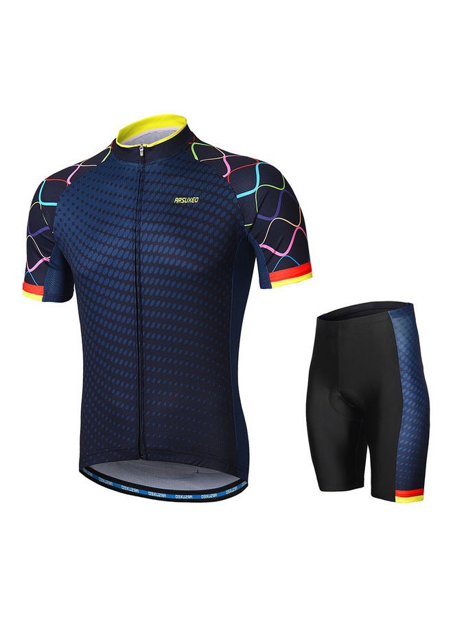 Generic Men's Cycling Clothing Set Quick-Dry Shirt 3D Cushion Padded Short Pants XL 28 x 6 x 23cm - Image 4