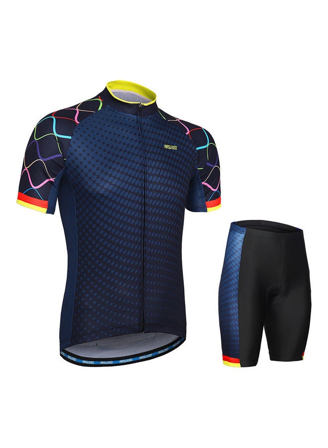 Generic Men's Cycling Clothing Set Quick-Dry Shirt 3D Cushion Padded Short Pants M 28 x 6 x 23cm  - Image 4