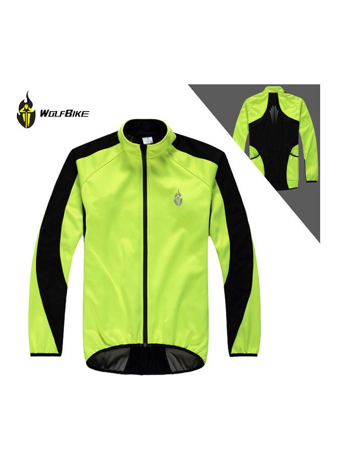 Generic Wolfbike Fleece Thermal Cycling Long Sleeve Jersey Winter Sports Jacket Wind Coat 3XL 35x7x29cm  - Image 3